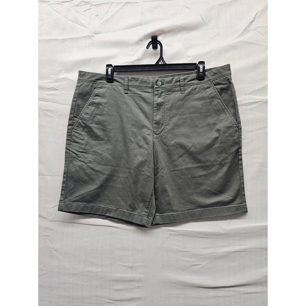 Members Mark Mens Olive Green Flat Front Twill Shorts Size 40 WSCM-076-2025‎